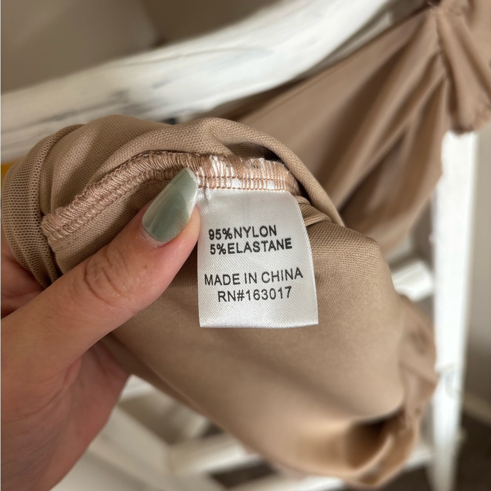 Princess Polly Tan Ruched Mini Dress - Picture 7 of 8